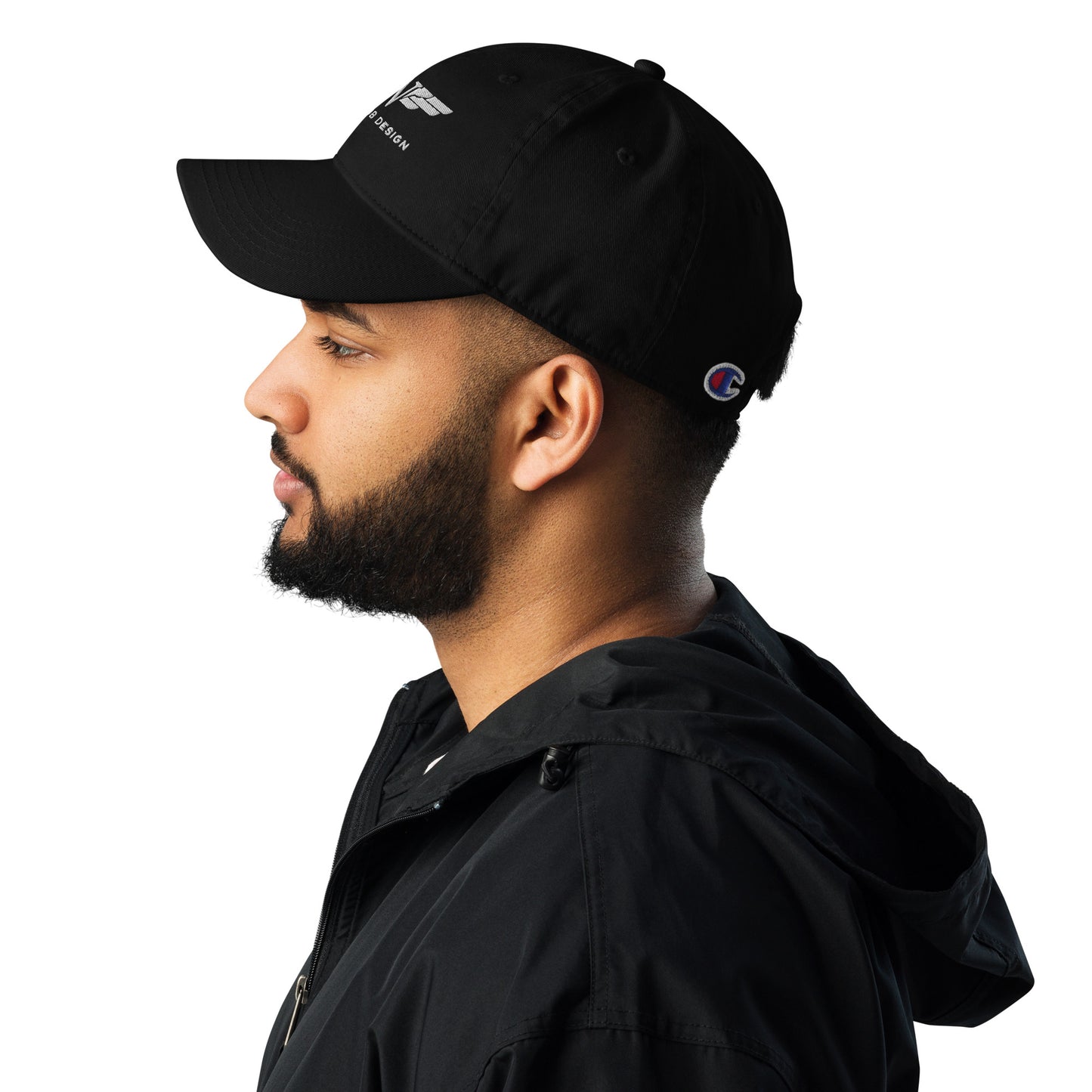 Champion dad hat with Matt Webb Design logo