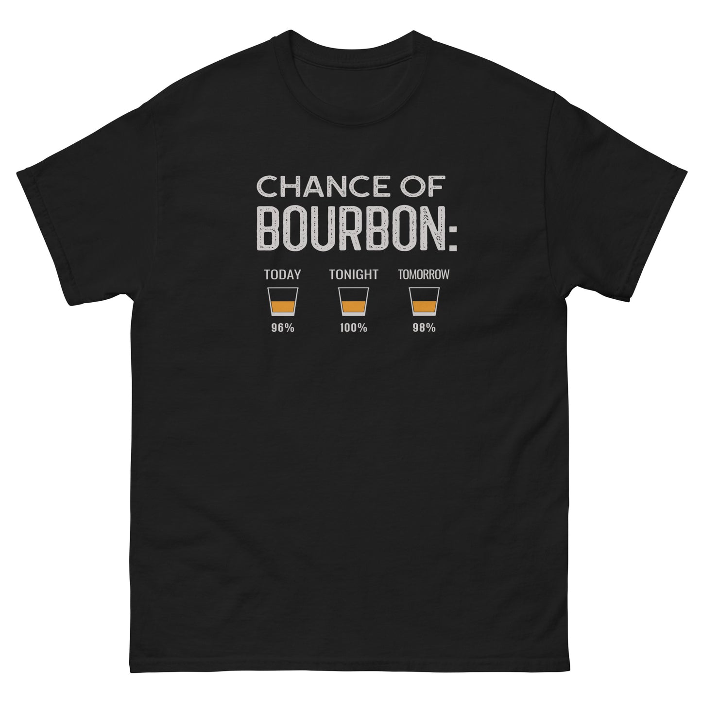 Chance of Bourbon: 100% Men's classic tee